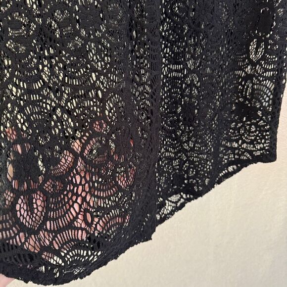 Denim & Supply Ralph Lauren Black Lace Button Down Shirt size Large - Picture 5 of 10